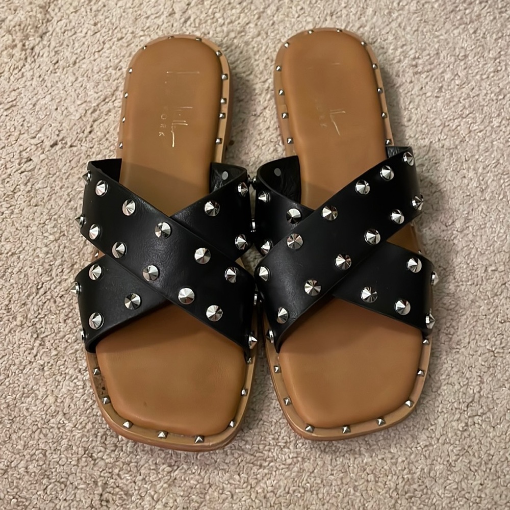 Nicole Miller studded sandals